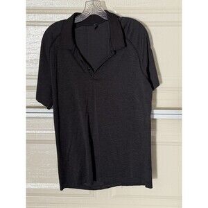 Lululemon Metal Vent Tech Polo Dark Grey Men’s Size L Seamless Athletic